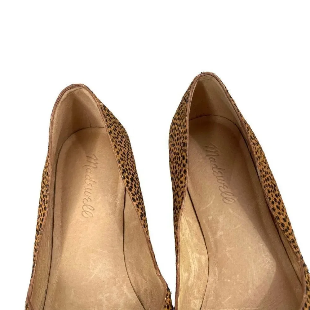 Madewell The Lizbeth Flats in Dotted Calf‎ Hair Size 7 leopard